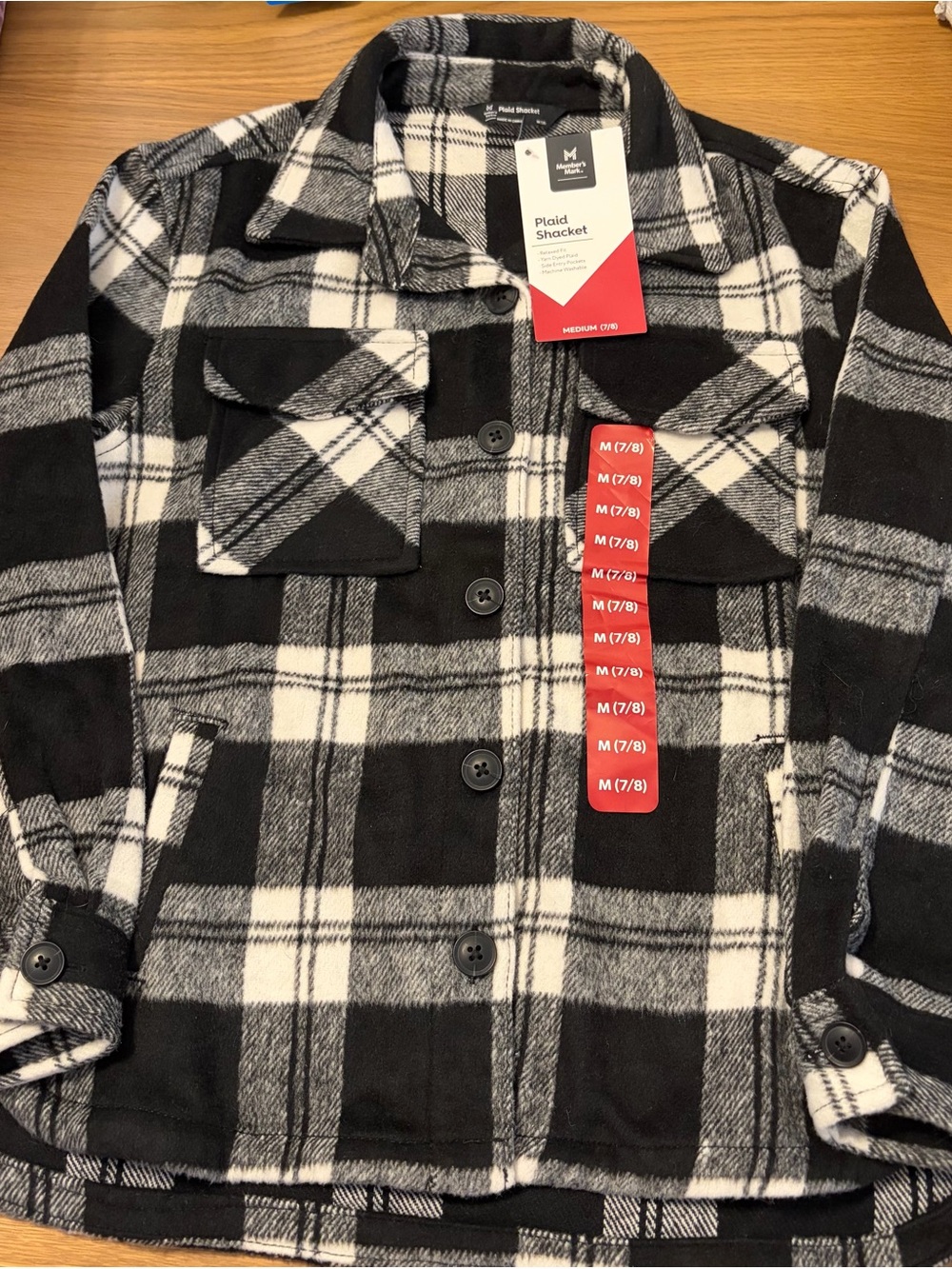 3 for $18 Girls Plaid Shacket